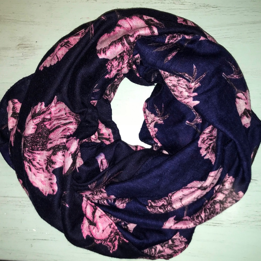 Floral Print Infinity Scarf